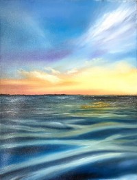 Rabia Ehsaan, Golden Silence At Dusk, 18 x 24 inch,  Oil On Canvas,  AC-REH-001